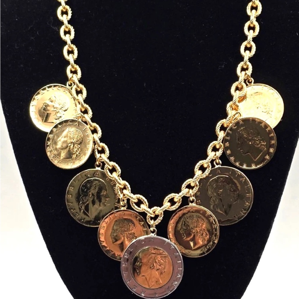 Gold plated Coin Pendant Necklace